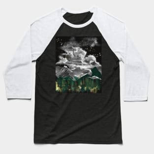 Stormy Mountain Landscape I ' Baseball T-Shirt